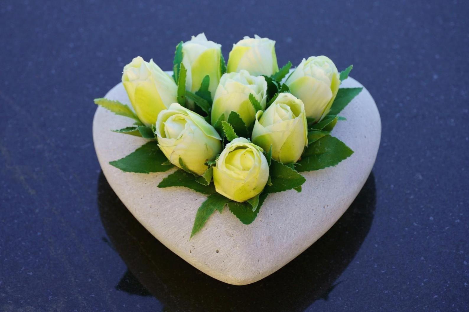 Fresh corporate flower arrangement being prepared in our workshop